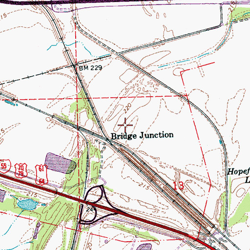 Topographic Map of Mississippi Boulevard Christian Church, TN