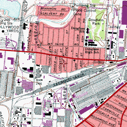 Topographic Map of Morning Star Missionary Baptist Church, TN