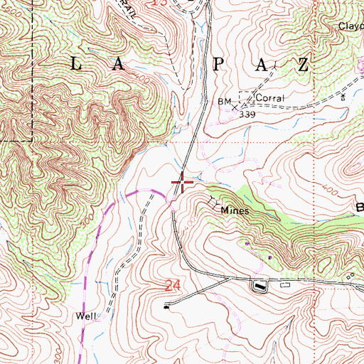 Topographic Map of Gabino Canyon, CA