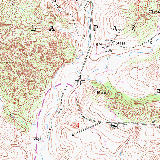 Topographic Map of Gabino Canyon, CA