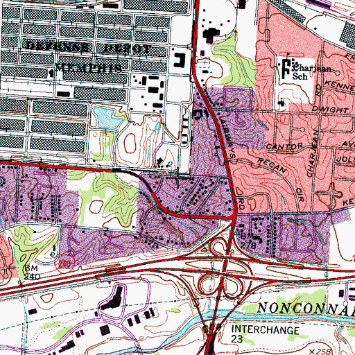 Topographic Map of New Bethel Full Gospel Baptist Church, TN