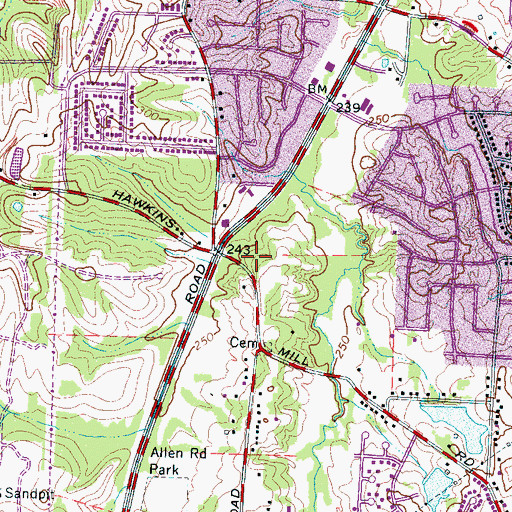 Topographic Map of New Covenant Holiness Church, TN