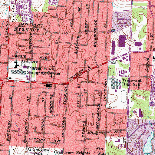 Topographic Map of New El Bethel Church on a Hill, TN