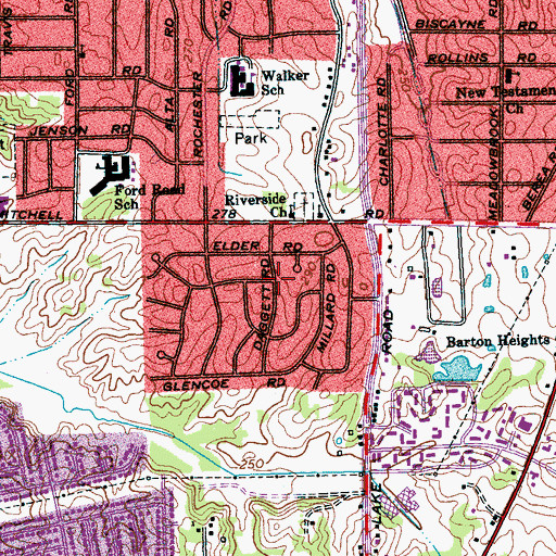 Topographic Map of New Genesis Baptist Church, TN