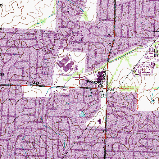 Topographic Map of New Hickory Hill Missionary Baptist Church, TN