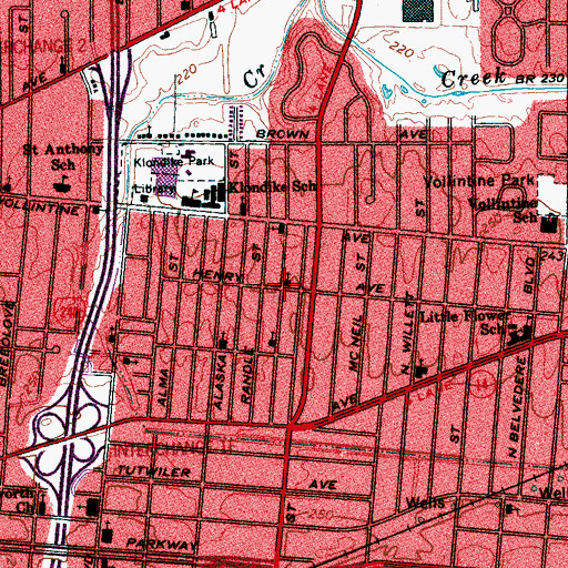 Topographic Map of New Jackson Missionary Baptist Church, TN
