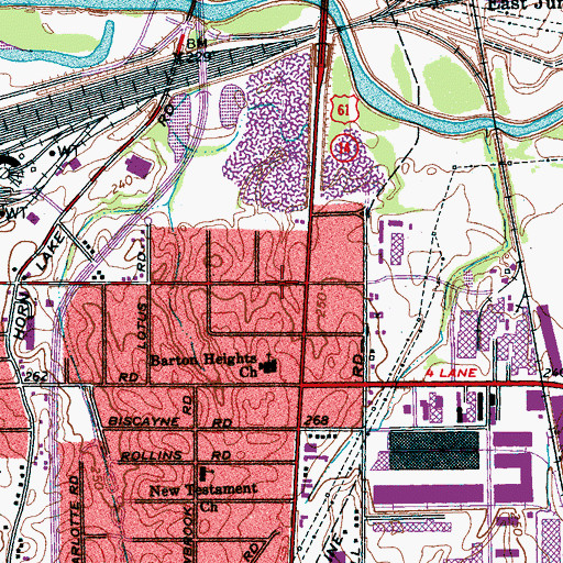 Topographic Map of New Mount Sinai Baptist Church, TN