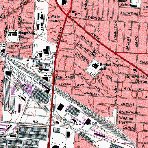 Topographic Map of New Saint Paul Missionary Baptist Church, TN