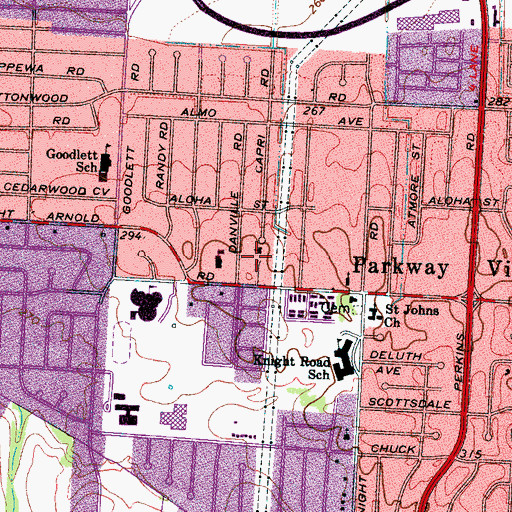 Topographic Map of Olivet Fellowship Baptist Church, TN