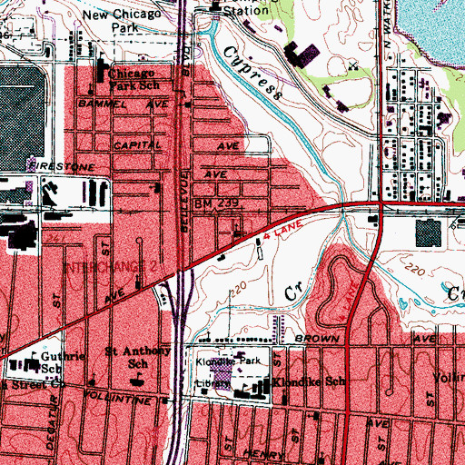 Topographic Map of Overton Park Seventh Day Adventist Church, TN