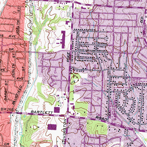 Topographic Map of Philippians V Multi-Ministry Center, TN