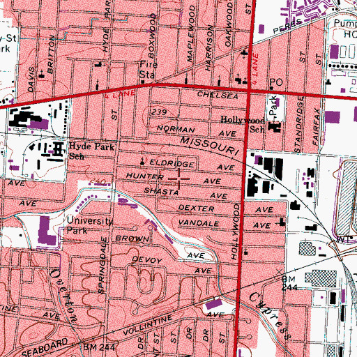 Topographic Map of Pleasant View Missionary Baptist Church, TN