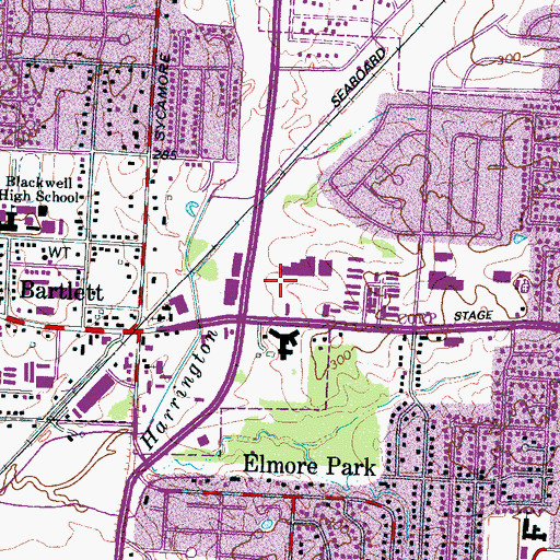 Topographic Map of Praise Tabernacle, TN