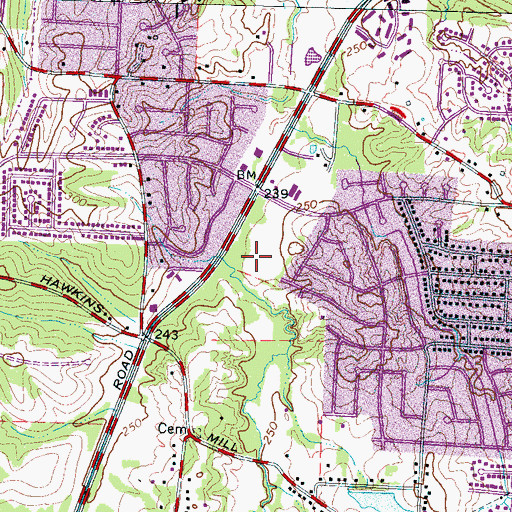 Topographic Map of Prince of Peace Missionary Baptist Church, TN