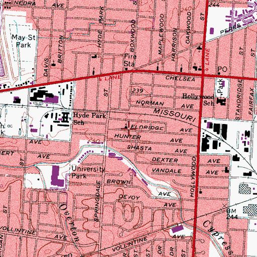 Topographic Map of Princeton Chapel African Methodist Episcopal Zion Church, TN