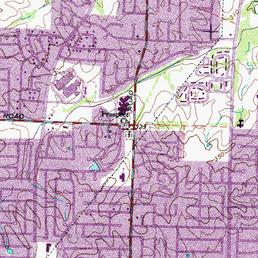 Topographic Map of Prospect Christian Missionary Episcopal Church, TN