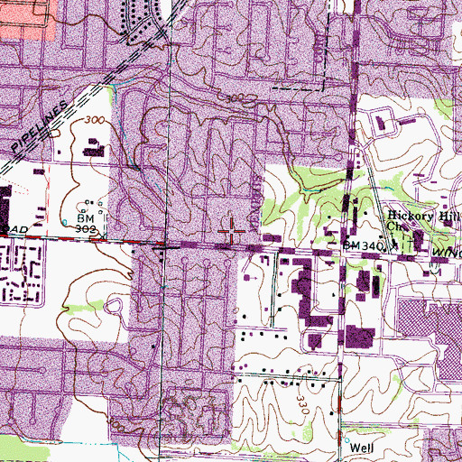 Topographic Map of Resurrection Community Church of God, TN