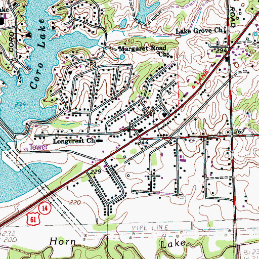 Topographic Map of River of Life Deliverance Ministries, TN