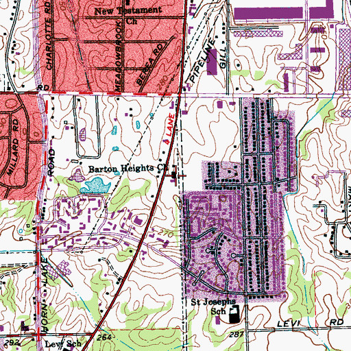 Topographic Map of Riverside Missionary Baptist Church, TN