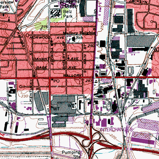 Topographic Map of Rose of Sharon Church, TN
