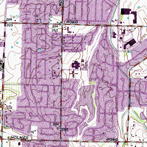 Topographic Map of Ross Road Church of Christ, TN