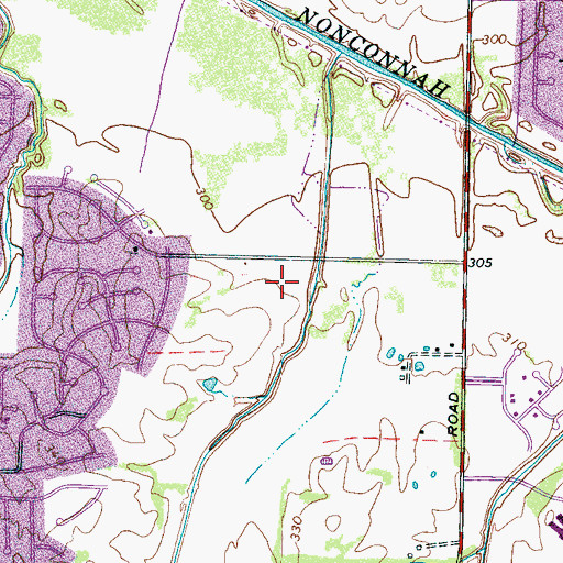 Topographic Map of Saint Brigid Catholic Church, TN