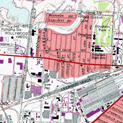 Topographic Map of Saint James Church of God and Christ, TN