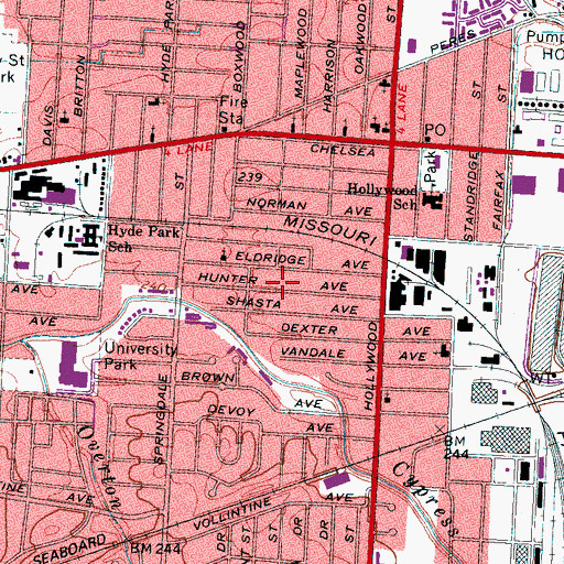 Topographic Map of Saint John African Methodist Episcopal Church, TN