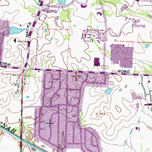 Topographic Map of Saint Marks United Methodist Church, TN