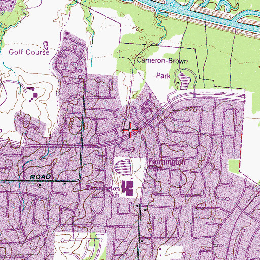 Topographic Map of Samaritans Heart International Church, TN