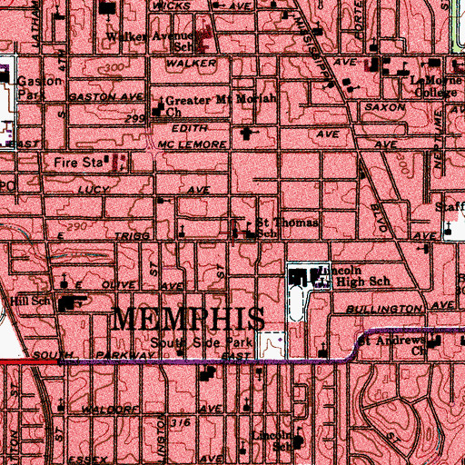 Topographic Map of Society of the Divine Church, TN