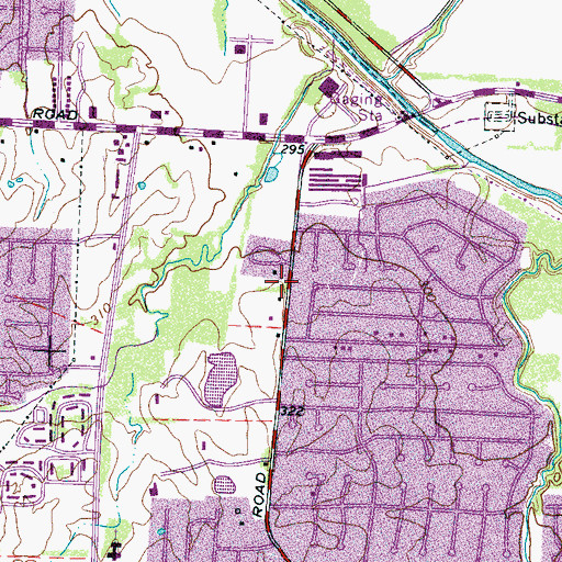 Topographic Map of South Germantown Road Church of Christ, TN
