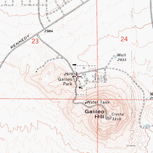 Topographic Map of Galileo Park, CA