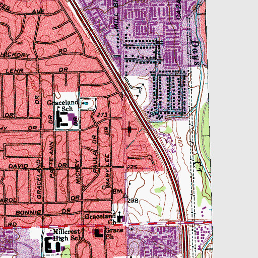 Topographic Map of Spirit of Liberty Church of Ministries, TN