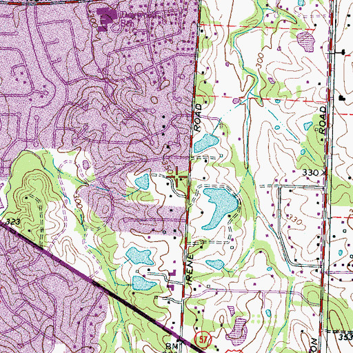 Topographic Map of Taylor Chapel Christian Methodist Episcopal Church, TN