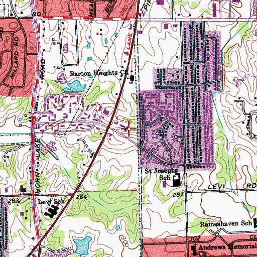 Topographic Map of Taylor Chapel Missionary Baptist Church, TN