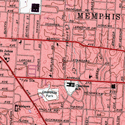 Topographic Map of Temple of Holiness, TN