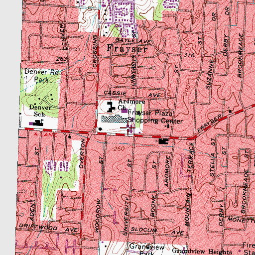 Topographic Map of The Pursuit of God Church, TN