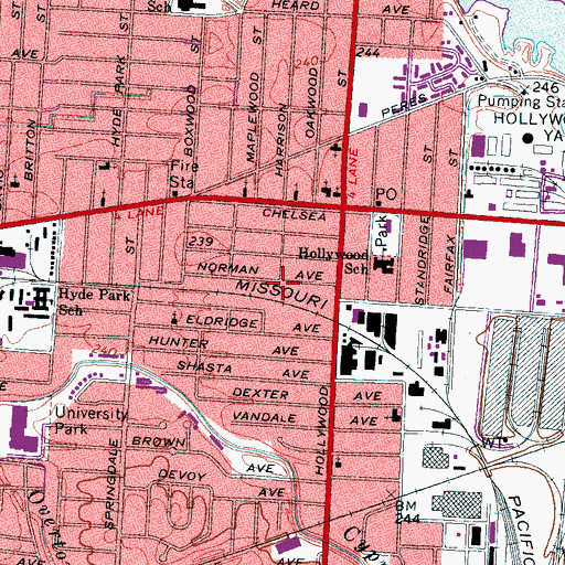 Topographic Map of Trinity All Nations Missionary Baptist Church, TN