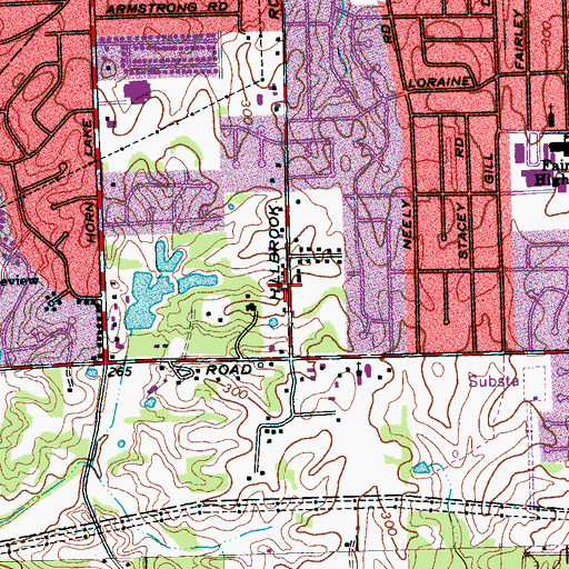 Topographic Map of Trinity Temple, TN