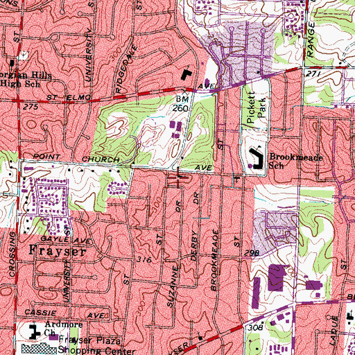 Topographic Map of True Gospel Church of Deliverance, TN