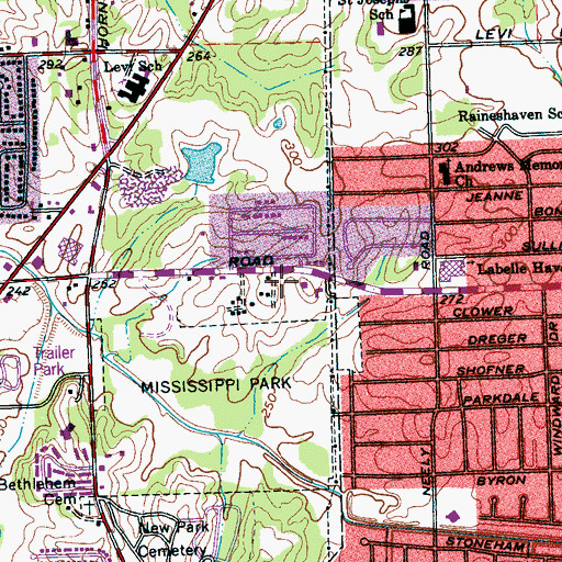 Topographic Map of True Life Missionary Baptist Church, TN