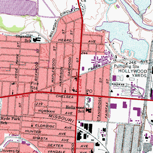 Topographic Map of United Fellowship Missionary Baptist Church, TN