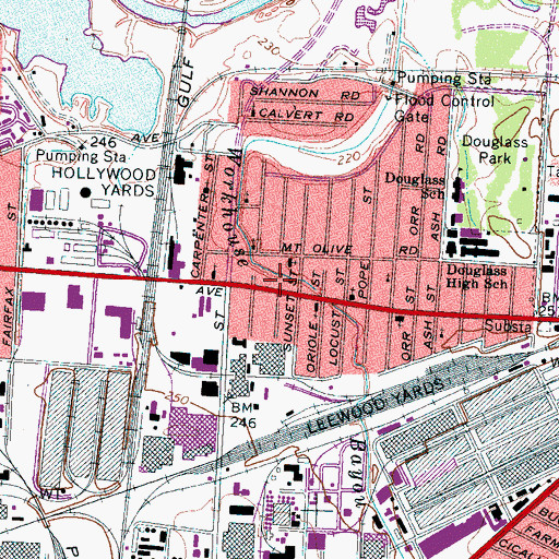 Topographic Map of Upper Room Church, TN