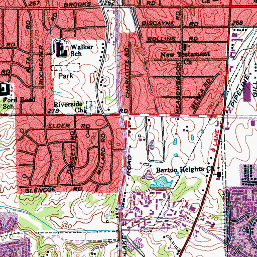 Topographic Map of Williams Temple Church of God in Christ Satellite Annex, TN