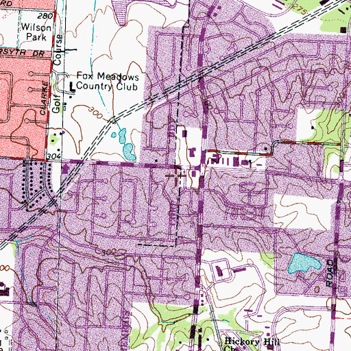 Topographic Map of Winrow Saint Paul Christian Methodist Episcopal Church, TN