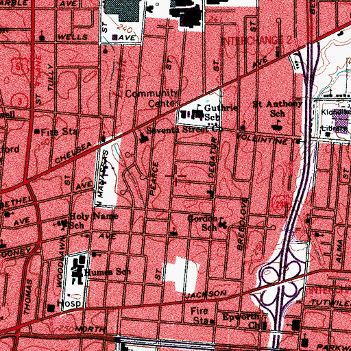 Topographic Map of Word Awakening Ministries, TN