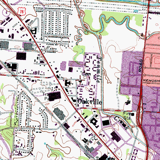 Topographic Map of Word of Life Church of God In Christ, TN