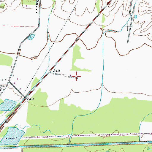 Topographic Map of Bartlett Sewage Treatment Plant, TN