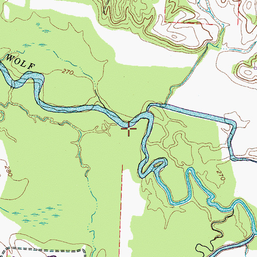 Topographic Map of Collierville Northwest Sewage Treatment Plant, TN